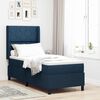 vidaXL Boxspring bed met matras met hoofdeinde Blauw 90 x 190 cm Stof