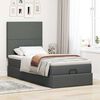 vidaXL Ottoman bed met matras en LED's 100x200cm stof donkergrijs
