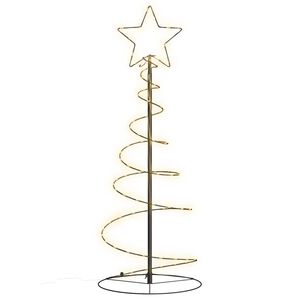 vidaXL LED-kerstboom 80 LEDs warm wit 120 cm