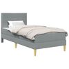 vidaXL Bedframe met matras met hoofdeinde Lichtgrijs 90 x 190 cm Stof