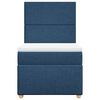 vidaXL Boxspring met matras stof blauw 90x200 cm
