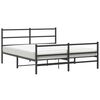 vidaXL Bedframe met hoofd- en voeteneinde&nbsp;metaal zwart 160x200 cm