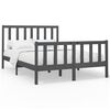 vidaXL Bedframe massief grenenhout grijs 160x200 cm