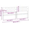 vidaXL Gestoffeerd hoofdbord Zwart 200 cm Massief grenenhout