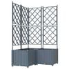 vidaXL Tuin Bloempot 3 st Lichtgrijs 80 x 80 x 143 cm PP