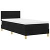 vidaXL Boxspringbed met matras met hoofdeinde Zwart 80 x 200 cm Stof