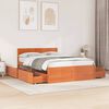 vidaXL Bedframe zonder matras massief grenenhout wasbruin 120x190 cm