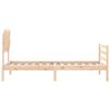 vidaXL Bedframe met hoofdbord massief hout 100x200 cm