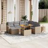 vidaXL 8-delige Loungeset met kussens poly rattan beige