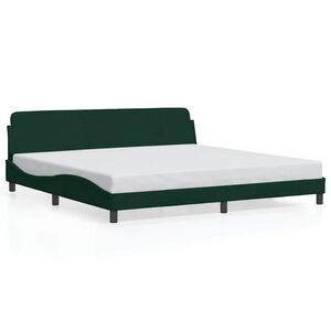vidaXL Bedframe "Dover" 200x200 cm fluweel donkergroen