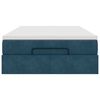 vidaXL Bed poef met matras 120x190 cm fluweel donkerblauw