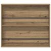 vidaXL Tijdschrift Rek Artisan Eiken 80 x 12 x 70 cm Bewerkt hout