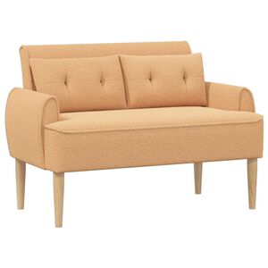 vidaXL Loungebank met knopencomfort Beige 117 x 67 x 77 cm Boucl&eacute;