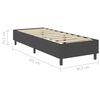 vidaXL Boxspring stof donkergrijs 90x200 cm