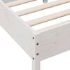 vidaXL Bedframe zonder matras massief grenenhout wit 90x190 cm
