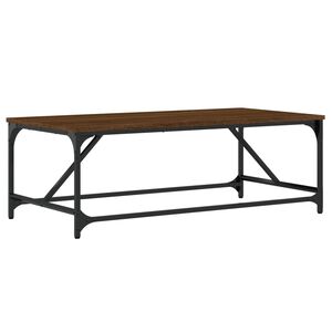 vidaXL Salontafel 100x50x35 cm bewerkt hout bruin eikenkleur