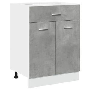 vidaXL Onderkast met lade Lyon 60x46x81,5 cm bewerkt hout betongrijs