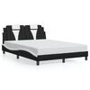 vidaXL Bedframe "Viana" met LED zonder matras zwart en wit 140x190 cm