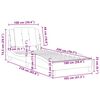vidaXL Bedframe zonder matras "Zadar" kunstleer zwart en wit 100x200 cm