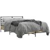 vidaXL Bedframe bewerkt hout metaal sonoma eikenkleurig 120x190 cm