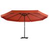 vidaXL Parasol met draagbare voet terracottakleurig