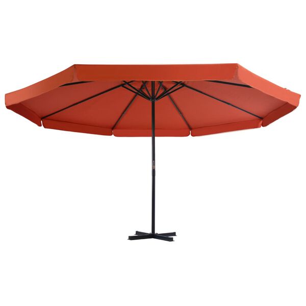 vidaXL Parasol met draagbare voet terracottakleurig