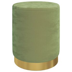 vidaXL Hocker met opbergruimte rond fluweel 31 x 37 cm mosterdgroen