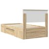 vidaXL Bedframe met hoofdeinde Sonoma Eiken 100 x 200 m Bewerkt hout