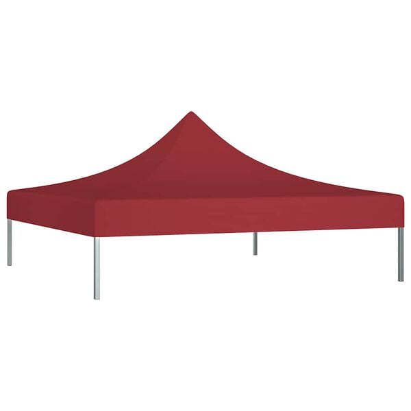 vidaXL Partytentdak 270 g/m&sup2; 2x2 m bordeauxrood