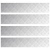 vidaXL Trapmatten 4 st 100 x 20 cm Zilver Aluminium Rechthoekig