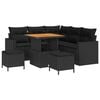 vidaXL Tuinbankenset 8 pcs Zwart poly rattan