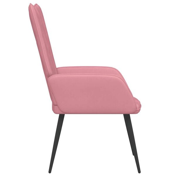 vidaXL Relaxstoel fluweel roze