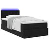 vidaXL Ottoman bed met matras en LED's 90x200cm fluweel zwart