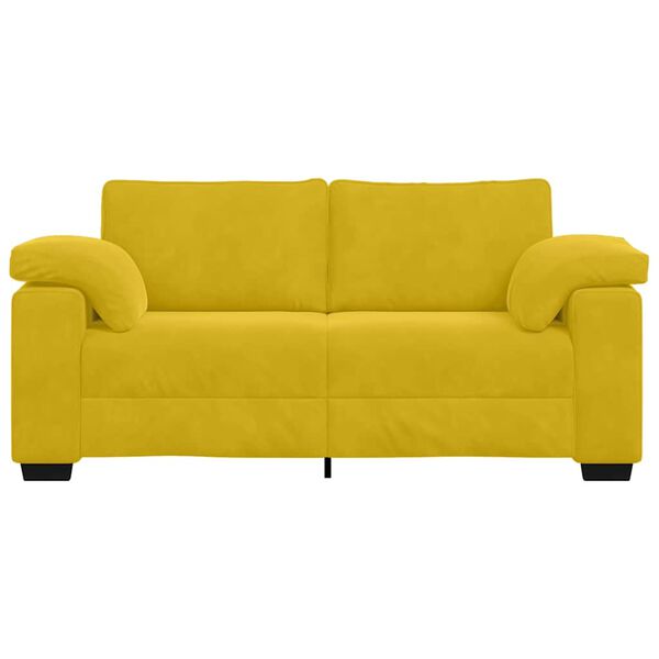 vidaXL Loveseat Sofa Geel 140 cm Fluweel