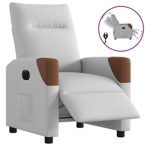 vidaXL Fauteuil elektrisch verstelbaar stof wolk grijs