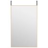vidaXL Deurspiegel 50x80 cm glas en aluminium goudkleurig