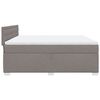 vidaXL Boxspring met matras stof taupe 180x200 cm