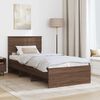 vidaXL Bedframe met hoofdeinde Bruin Eiken 80 x 200 cm Bewerkt hout