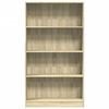 vidaXL Boekenkast 80x24x143 cm bewerkt hout sonoma eikenkleurig