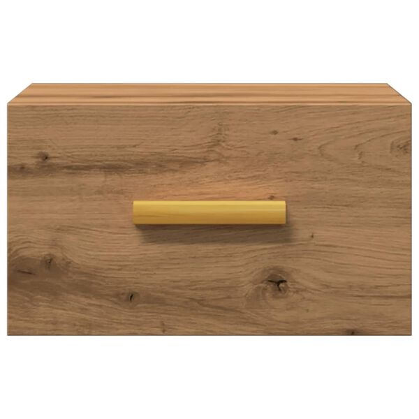 vidaXL Nachtkastjes 2 st wandgemonteerd 35x35x20 cm artisanaal eiken