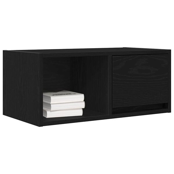 vidaXL TV-meubel 60x31x25,5 cm spaanplaat zwart eikenkleurig