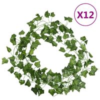 vidaXL Kunstklimopslingers 12 st 200 cm groen