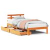 vidaXL Bedframe met lades massief grenenhout wasbruin 90x190 cm