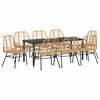 vidaXL Tuin eettafelset 9 st Bruin poly rattan