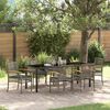 vidaXL Tuin Eetset 7 pcs Grijs poly rattan