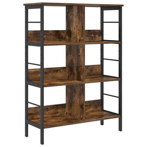 vidaXL Boekenkast Gerookt eiken 82 x 32 x 112 cm Bewerkt hout