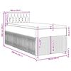 vidaXL Boxspring met matras stof taupe 100x200 cm