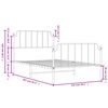 vidaXL Bedframe met hoofd- en voeteneinde&nbsp;metaal wit 107x203 cm