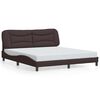 vidaXL Bedframe met LED zonder matras "Hvar" 180x200 cm stof donkerbruin