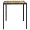 vidaXL Tuintafel 123x60x74 cm massief acaciahout zwart en bruin